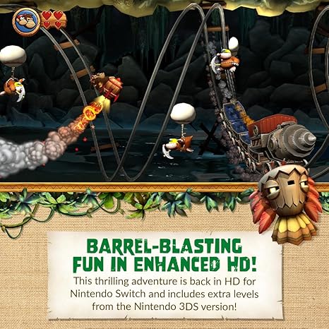 Donkey Kong Country Returns HD – Nintendo Switch World Edition, 2D Platformer Adventure, 80 Levels, Co-op Gameplay, Region-Free