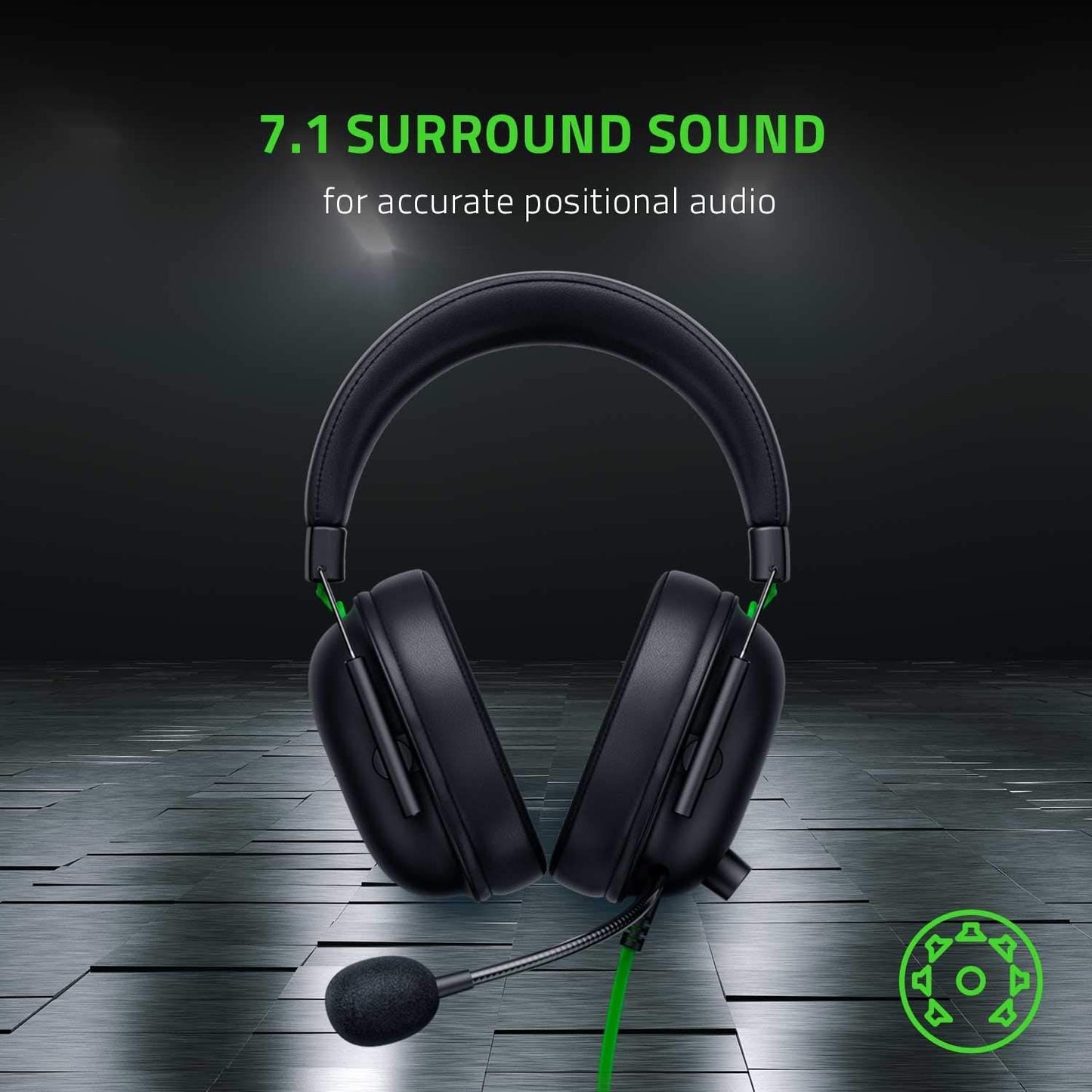 Razer BlackShark V2 X Gaming Headset – 7.1 Surround Sound, 50mm Drivers, HyperClear Mic, Memory Foam Cushions – PC, PS5, PS4, Xbox, Switch – 3.5mm Jack – Black