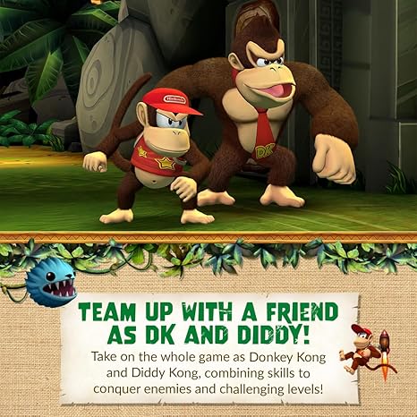 Donkey Kong Country Returns HD – Nintendo Switch World Edition, 2D Platformer Adventure, 80 Levels, Co-op Gameplay, Region-Free