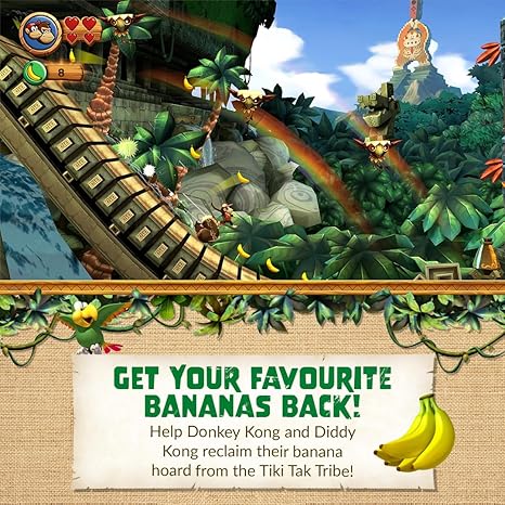 Donkey Kong Country Returns HD – Nintendo Switch World Edition, 2D Platformer Adventure, 80 Levels, Co-op Gameplay, Region-Free