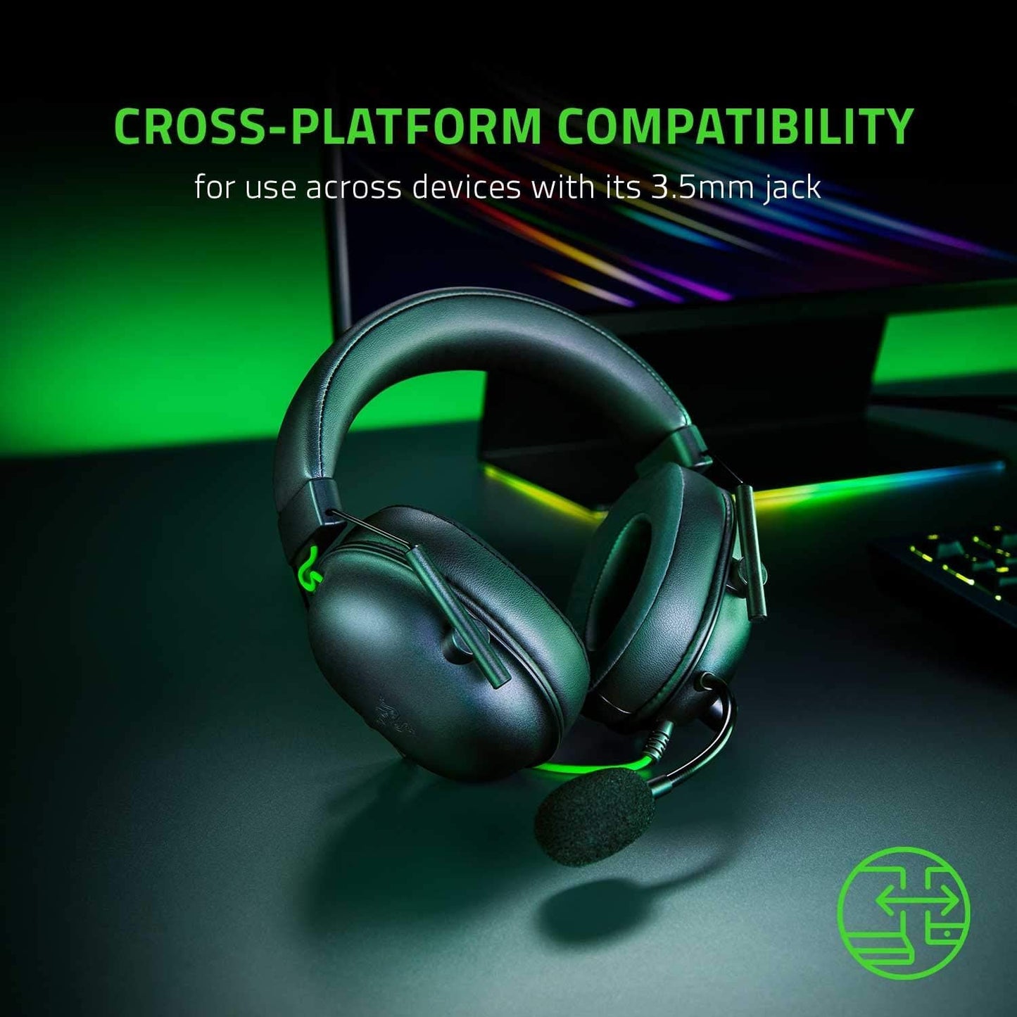 Razer BlackShark V2 X Gaming Headset – 7.1 Surround Sound, 50mm Drivers, HyperClear Mic, Memory Foam Cushions – PC, PS5, PS4, Xbox, Switch – 3.5mm Jack – Black