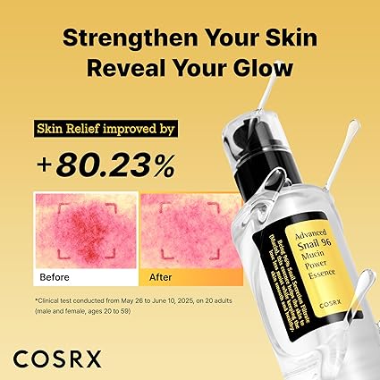 COSRX Advanced Snail 96 Mucin Power Essence – 96.3% Snail Filtrate – Lightweight Korean Serum for Hydration, Repair, Soothing & Anti-Aging – 100ml