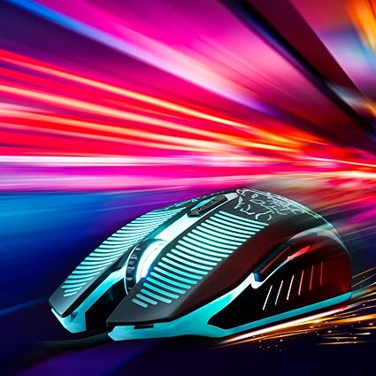 Keyboard and Mouse Gaming LED Wired Combo with Emitting Character Keyboard 4800DPI 2 Side Button USB Mouse Rainbow Backlit Mechanical Feeling Compatible with PC Raspberry Pi Mac Xbox one ps4