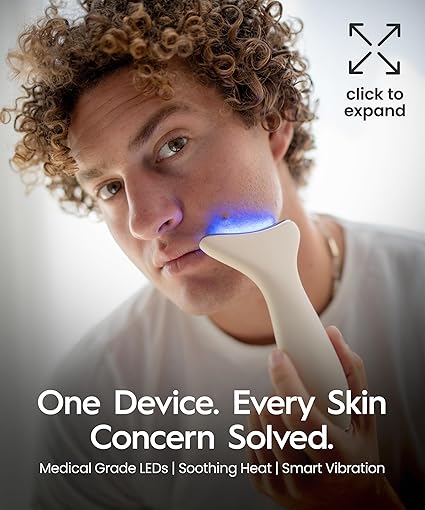 REVO Genie | Face & Neck Beauty Massager with Ultra Powerful LEDs for Wrinkles, Fine Lines, Puffy Skin, Uneven Skin Tone, Lymphatic Drainage, Lifting & Firming Facial Sculpting Tool with Light Therapy