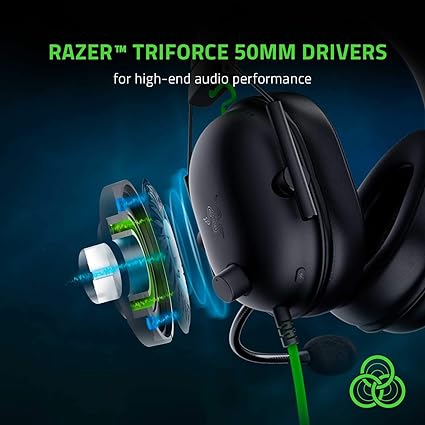 Razer BlackShark V2 X Gaming Headset – 7.1 Surround Sound, 50mm Drivers, HyperClear Mic, Memory Foam Cushions – PC, PS5, PS4, Xbox, Switch – 3.5mm Jack – Black
