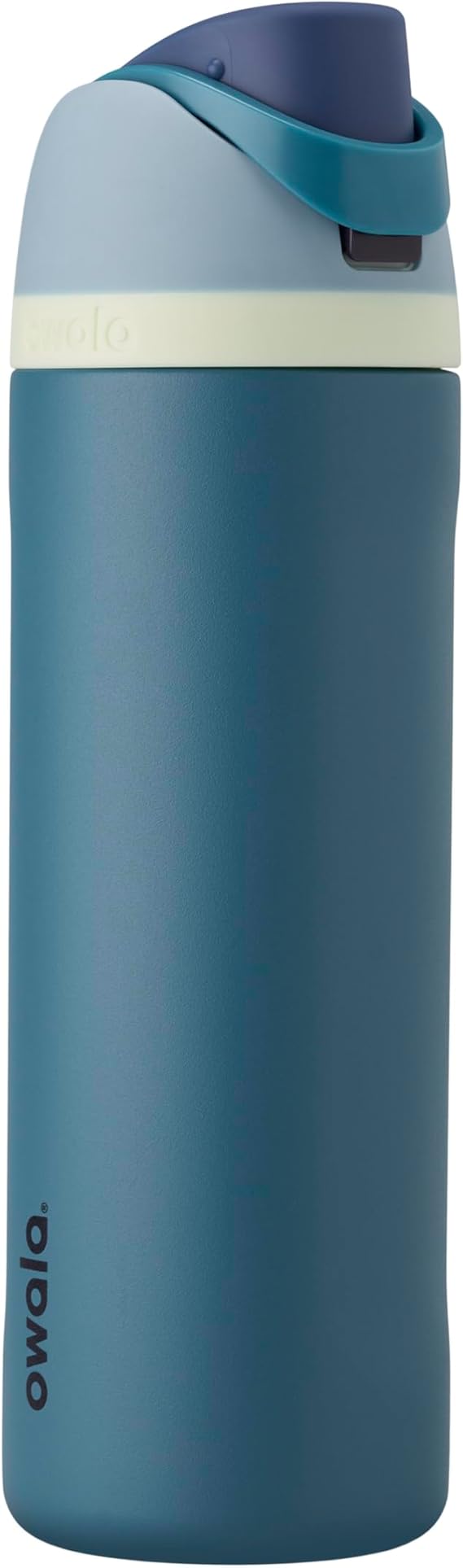Owala FreeSip 24oz Stainless Steel Water Bottle with Straw – Insulated, BPA-Free, Leak-Proof Sports Bottle for Cold Drinks – Denim Blue