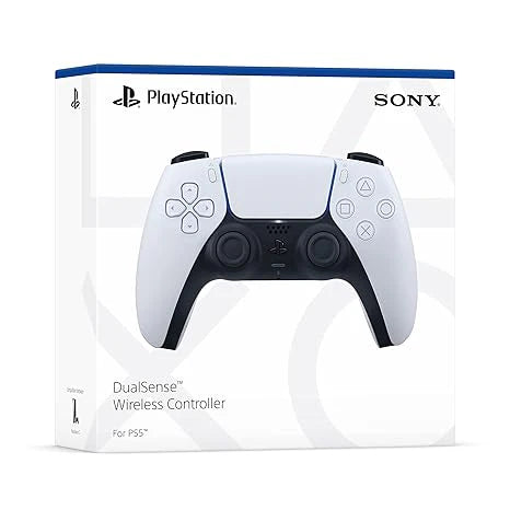 PlayStation 5 DualSense Wireless Controller – White | PS5 Gamepad with Haptic Feedback & Adaptive Triggers