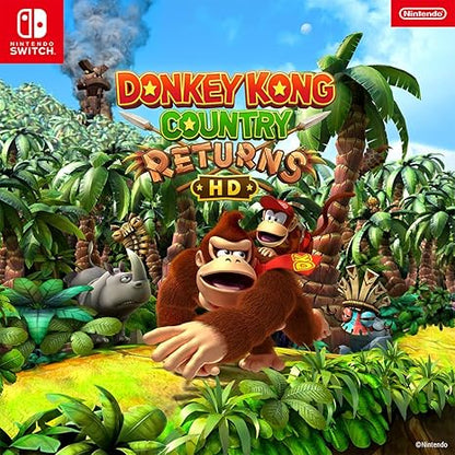Donkey Kong Country Returns HD – Nintendo Switch World Edition, 2D Platformer Adventure, 80 Levels, Co-op Gameplay, Region-Free