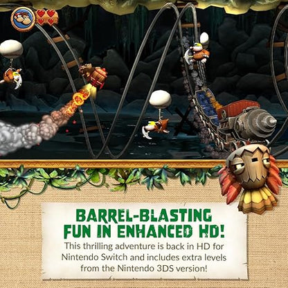 Donkey Kong Country Returns HD – Nintendo Switch World Edition, 2D Platformer Adventure, 80 Levels, Co-op Gameplay, Region-Free