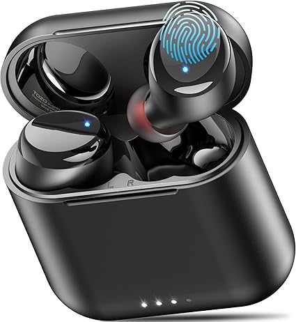 TOZO T6 Wireless Earbuds Bluetooth 5.3 - 50H Playtime, Stereo Sound, Waterproof IPX8, Wireless Charging Case, App-Controlled EQ, In-Ear Headphones