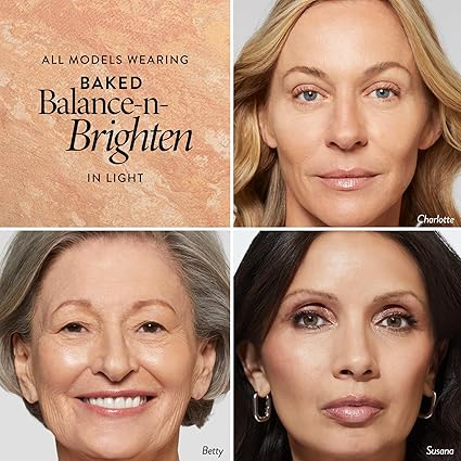 LAURA GELLER NEW YORK Award-Winning Baked Balance-n-Brighten Color Correcting Powder Foundation - Light - Buildable Light to Medium Coverage - Demi-Matte Natural Finish