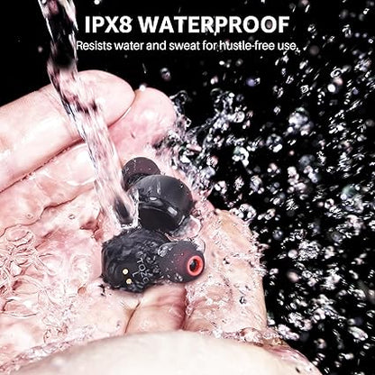 TOZO T6 Wireless Earbuds Bluetooth 5.3 - 50H Playtime, Stereo Sound, Waterproof IPX8, Wireless Charging Case, App-Controlled EQ, In-Ear Headphones
