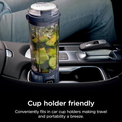 Ninja BC151NV Blast Portable Blender, Cordless, 18oz. Vessel, Personal Blender-for Shakes & Smoothies, BPA Free, Leakproof-Lid & Sip Spout, USB-C Rechargeable, Dishwasher Safe Parts, Denim Blue